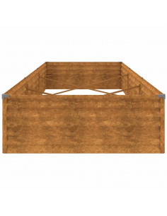 Fioriera Rialzata da Giardino 291x100x36 cm in Acciaio Corten