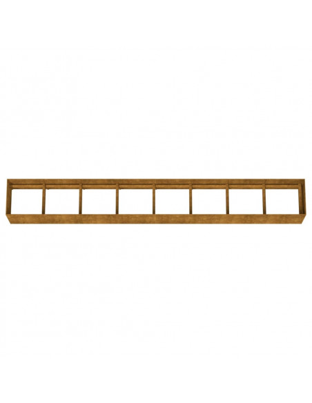 Fioriera Rialzata da Giardino 360x40x40 cm in Acciaio Corten