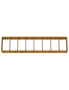 Fioriera Rialzata da Giardino 360x80x40 cm in Acciaio Corten