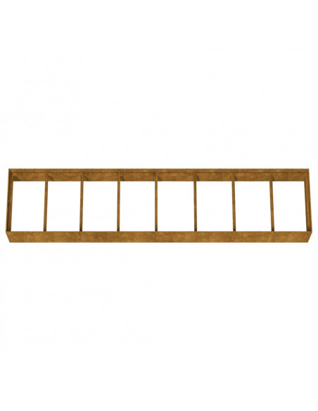 Fioriera Rialzata da Giardino 360x80x40 cm in Acciaio Corten