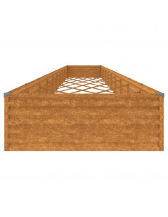 Fioriera Rialzata da Giardino 960x100x36 cm in Acciaio Corten