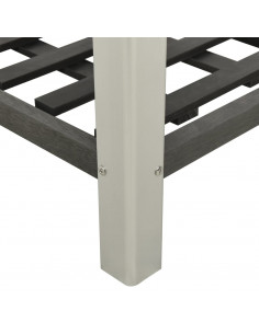 Fioriera Rialzata da Giardino con Ripiano 50x50x90cm WPC Grigio