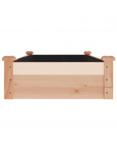 Fioriera Rialzata da Giardino Fodera 120x60x25cm Massello Abete