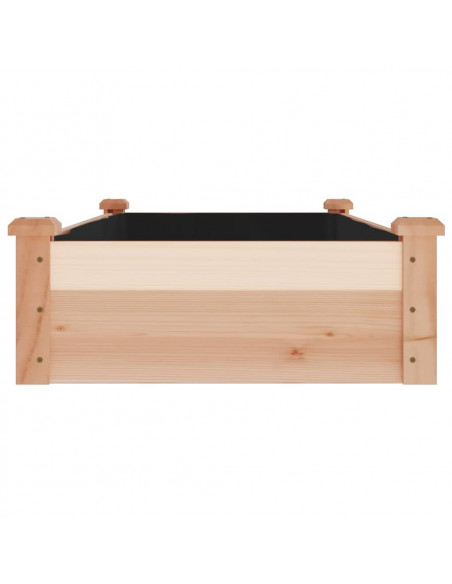 Fioriera Rialzata da Giardino Fodera 120x60x25cm Massello Abete