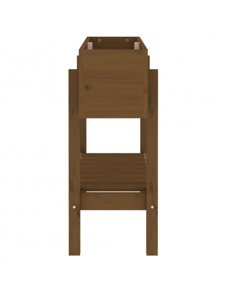 Fioriera Rialzata da Giardino Miele 101x30x69 cm Massello Pino