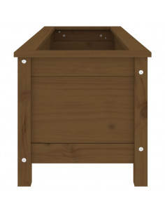 Fioriera Rialzata da Giardino Miele 119,5x40x39cm Massello Pino