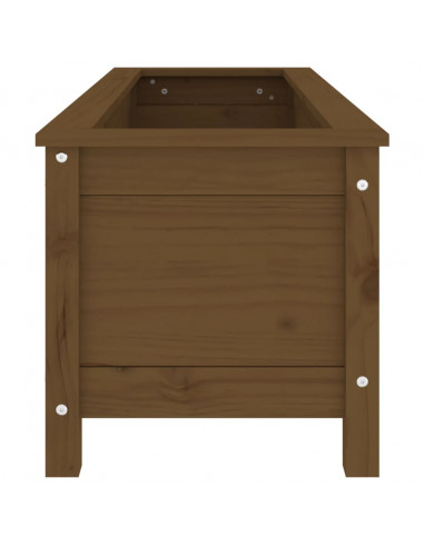 Fioriera Rialzata da Giardino Miele 119,5x40x39cm Massello Pino