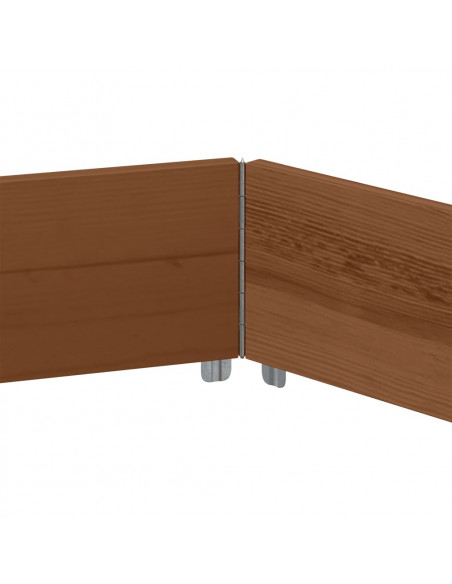 Fioriera Rialzata Esagonale Marrone 160x160 cm Legno di Pino