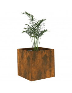 Fioriera Rovere Fumo 40x40x40 cm in Legno Multistrato