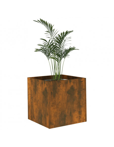 Fioriera Rovere Fumo 40x40x40 cm in Legno Multistrato