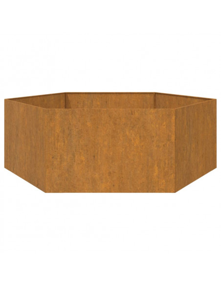 Fioriera Ruggine 138x120x45 cm Acciaio Corten