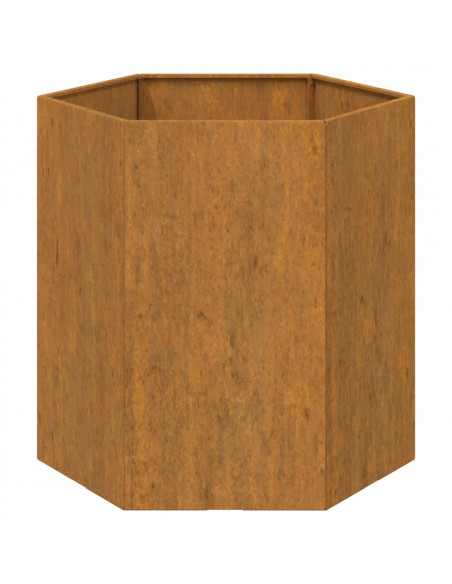 Fioriera Ruggine 40x40x45 cm Acciaio Corten