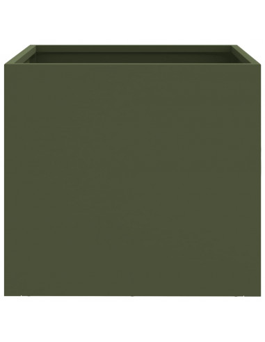 Fioriera Verde Oliva 32x30x29 cm in Acciaio Laminato a Freddo