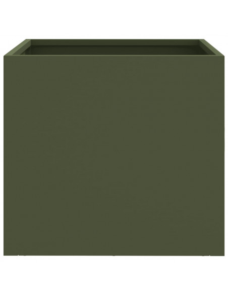 Fioriera Verde Oliva 32x30x29 cm in Acciaio Laminato a Freddo