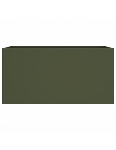 Fioriera Verde Oliva 62x30x29 cm in Acciaio Laminato a Freddo