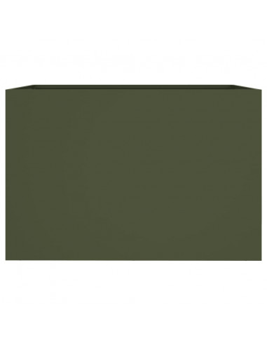 Fioriera Verde Oliva 62x40x39 cm in Acciaio Laminato a Freddo