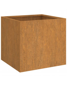 Fioriere 2 pz 32x30x29 cm Acciaio Corten