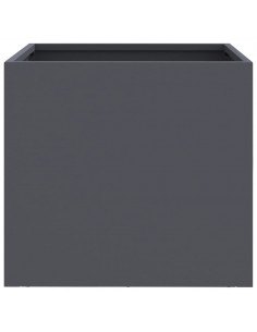 Fioriere 2 pz Antracite 32x30x29 cm Acciaio Laminato a Freddo