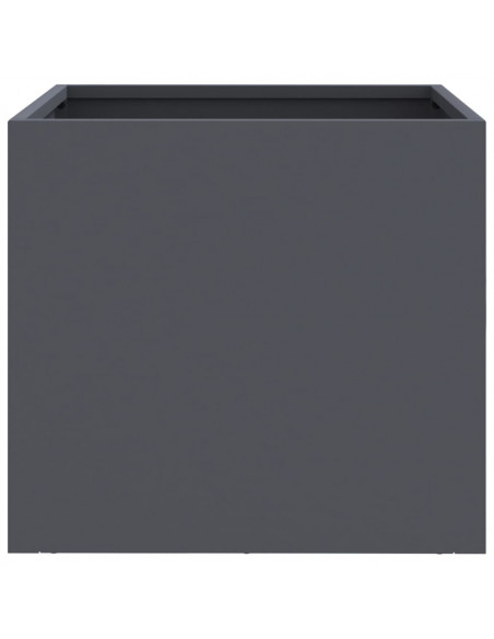 Fioriere 2 pz Antracite 32x30x29 cm Acciaio Laminato a Freddo
