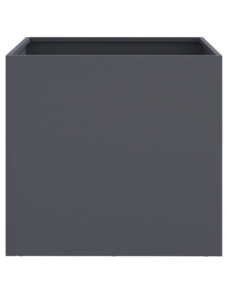 Fioriere 2 pz Antracite 49x47x46 cm Acciaio Laminato a Freddo