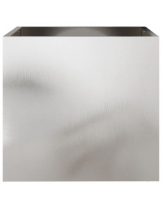 Fioriere 2 pz Argento 42x40x39 cm in Acciaio Inox