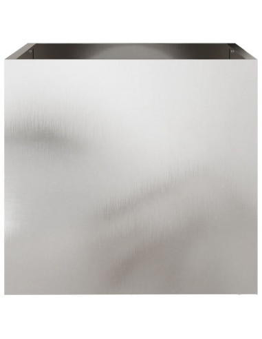 Fioriere 2 pz Argento 42x40x39 cm in Acciaio Inox
