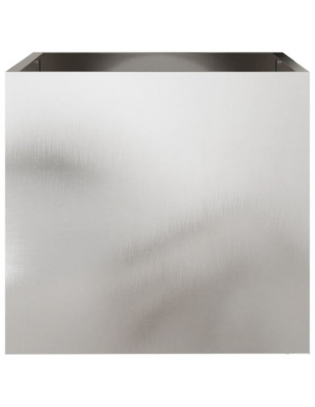 Fioriere 2 pz Argento 42x40x39 cm in Acciaio Inox