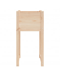 Fioriere 2 pz Bianche 40x40x81 cm in Legno Massello di Pino