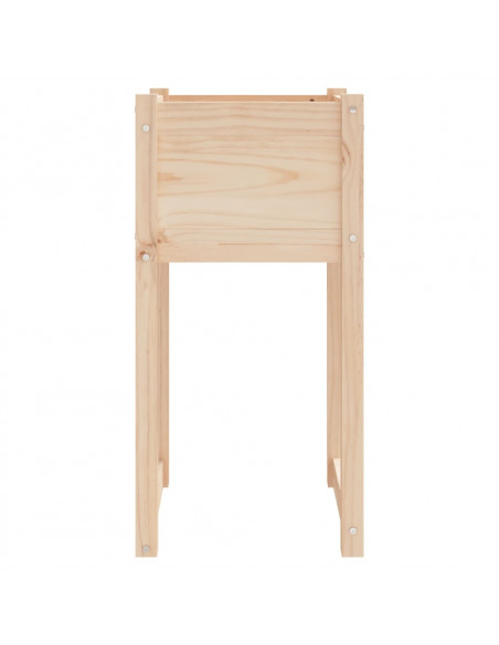 Fioriere 2 pz Bianche 40x40x81 cm in Legno Massello di Pino