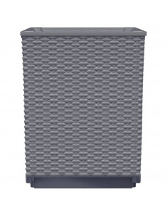 Fioriere 2 pz Grigio Scuro 30x30x37 cm in Polipropilene