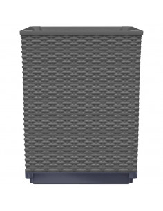 Fioriere 2 pz Nere 30x30x37 cm in Polipropilene