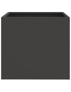 Fioriere 2 pz Nere 32x30x29 cm in Acciaio