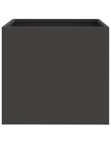 Fioriere 2 pz Nere 32x30x29 cm in Acciaio