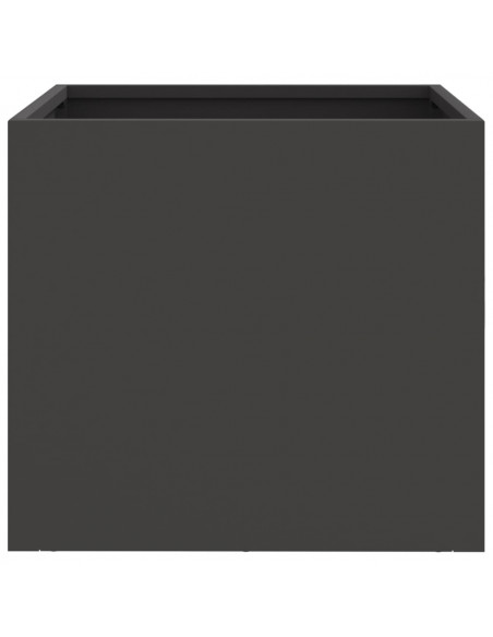 Fioriere 2 pz Nere 32x30x29 cm in Acciaio Laminato a Freddo