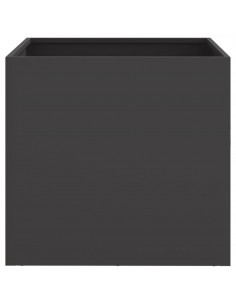 Fioriere 2 pz Nere 42x40x39 cm in Acciaio Laminato a Freddo