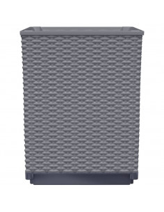 Fioriere 4 pz Grigio Scuro 30x30x37 cm in Polipropilene