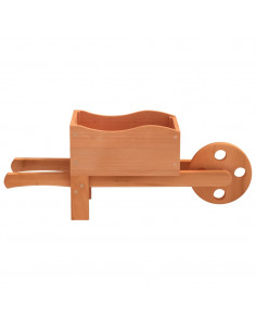 Fioriere a Carriola 2 pz 47x15x19 cm Legno Massello di Abete