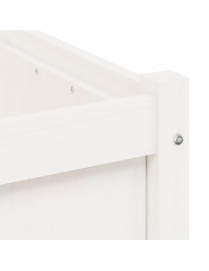 Fioriere da Giardino 2 pz Bianche in Legno Massello di Pino