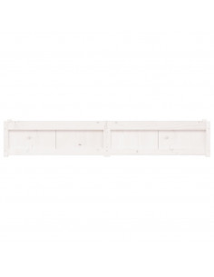 Fioriere da Giardino 2 pz Bianche in Legno Massello di Pino