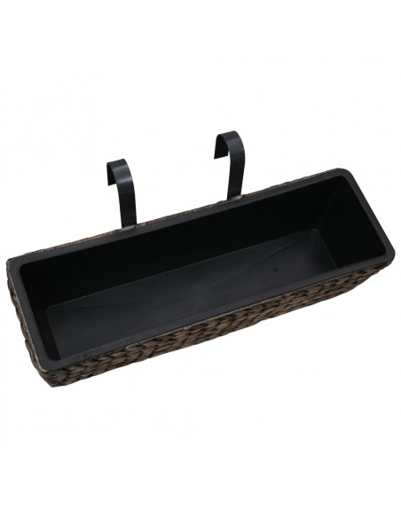 Fioriere da Giardino 2 pz in Giacinto Intrecciato Marrone