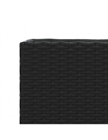 Fioriere da Giardino 2 pz Nere 36x30x32 cm in Polyrattan