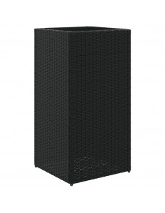 Fioriere da Giardino 2 pz Nere 40x40x80 cm in Polyrattan