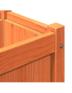 Fioriere da Giardino 2pz Gambe Marrone Cera Legno Massello Pino