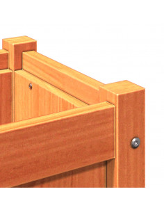 Fioriere da Giardino 2pz Marrone Cera Legno Massello di Pino