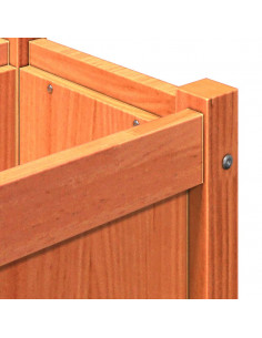 Fioriere da Giardino 2pz Marrone Cera Legno Massello di Pino