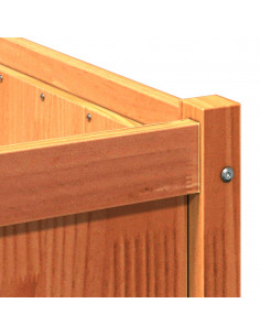 Fioriere da Giardino 2pz Marrone Cera Legno Massello di Pino