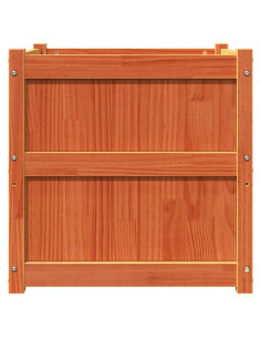 Fioriere da Giardino 2pz Marrone Cera Legno Massello di Pino