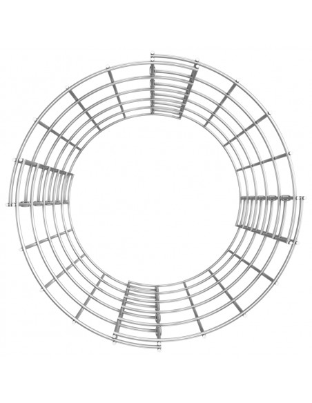 Fioriere Gabbione Circolare 3 pz in Acciaio Zincato Ø30x50 cm