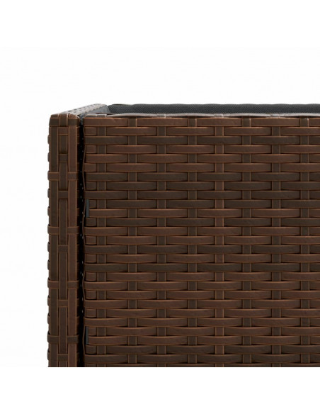 Fioriere Giardino con Ripiani 2pz Marroni 90x40x75cm Polyrattan