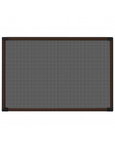 Zanzariera Allungabile per Finestre Marrone (100-193)x75 cm